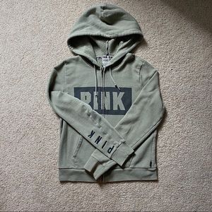 GREEN HOODIE - PINK